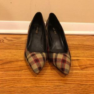 Nine West trendy plaid heels Sz 9.5